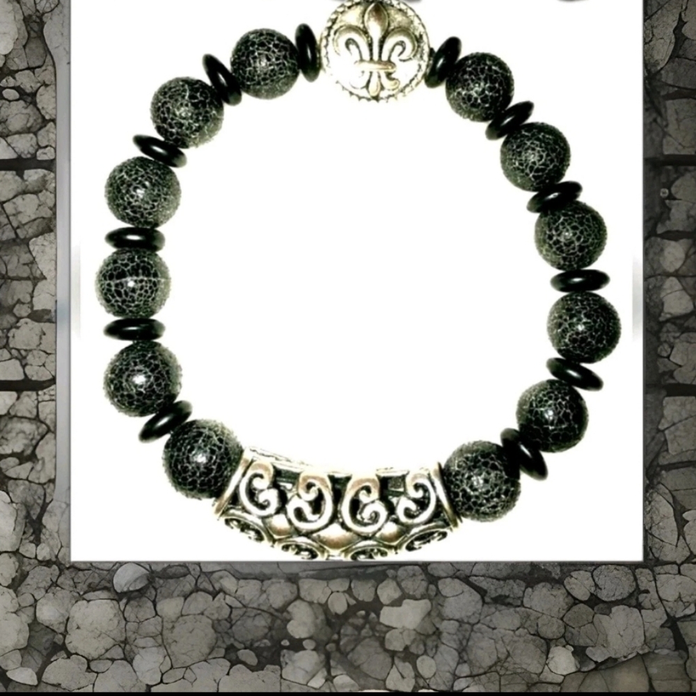 Whisper PRAYER Bracelet, Imported Gemstone Beads, Victorian Charms